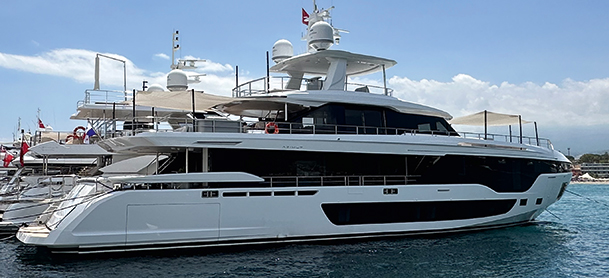 Yacht on the water in italy