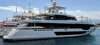 Yacht on the water in italy