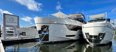 Ocean Alexander yachts in the water