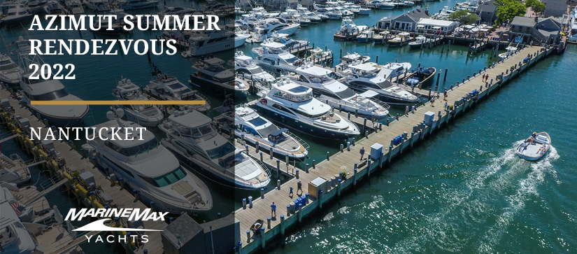 View of Azimut yachts in Nantucket