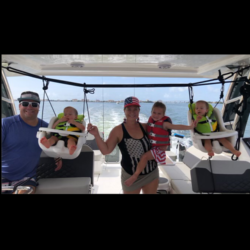 jacob coyle family on a boat