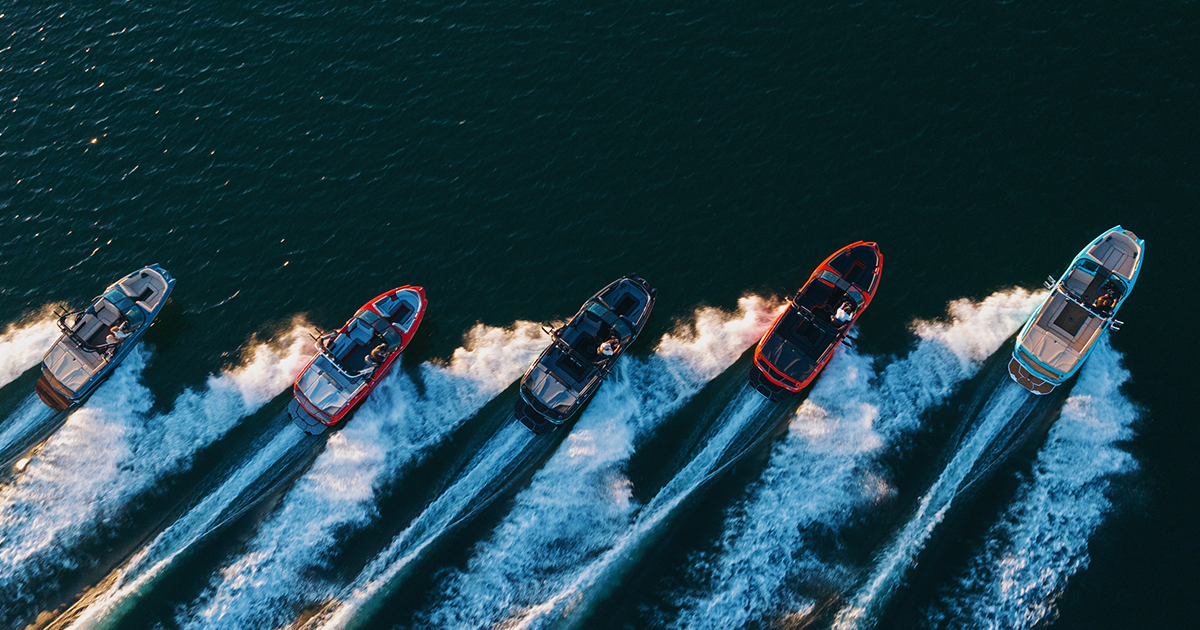 MasterCraft models on the water